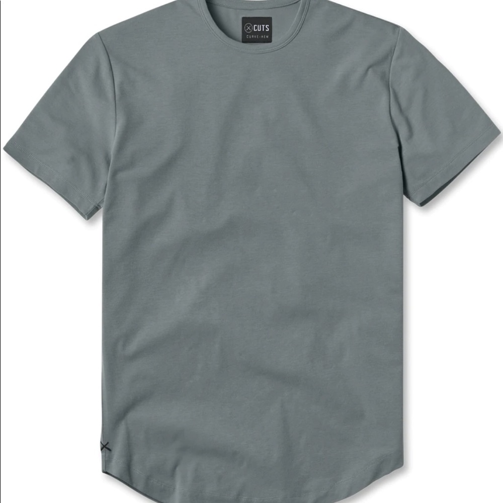NWT never worn cuts clothing crew curve hem t-shirt in sage